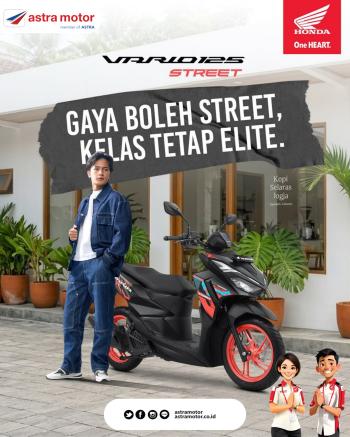 Gaya Boleh Street, Kelas Tetap Elite! Honda Vario 125 Street Jadi Pilihan Favorit Pengendara Modern